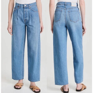 Mother SNACKS The Pleated Fun Dip Puddle Wide Leg Jeans Women’s Size 26